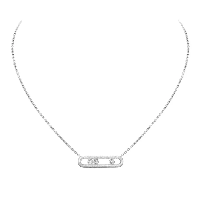 Messika Move Classic Chiseled necklace in rose gold and diamonds – Lepage