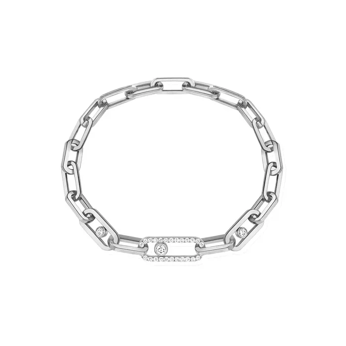 Messika Move Link bracelet in white gold and diamonds – Lepage