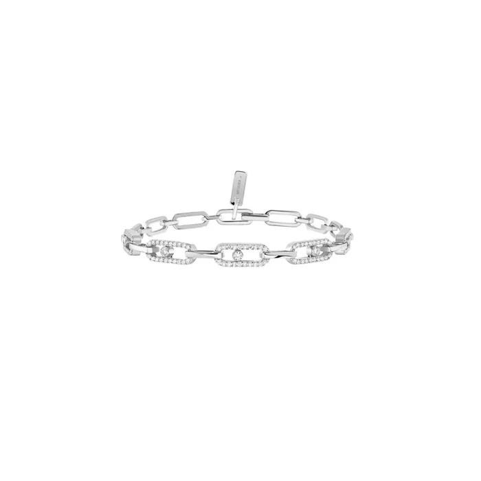 Messika Move Link Multi bracelet in white gold and diamonds 12187G – Lepage