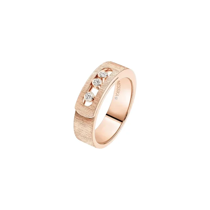 Messika Move Noa Ciselé ring in rose gold and diamonds – Lepage