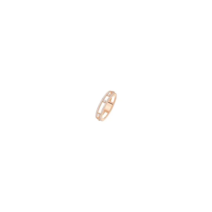 Messika Move Romane Wedding Ring in pink gold and diamonds – Lepage