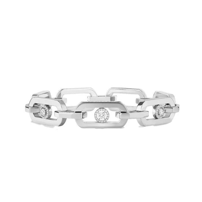 Messika So Move XL Pavé bracelet in white gold and diamond – Lepage