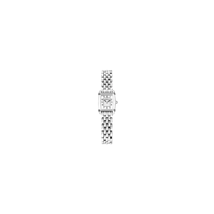 Michel Herbelin Art Deco quartz watch white dial stainless steel bracelet