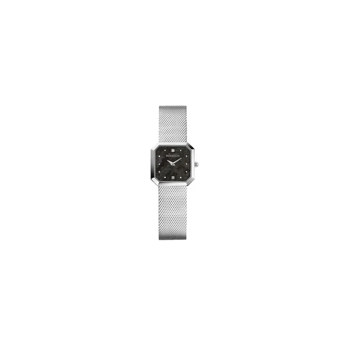 Michel Herbelin Octogone quartz watch black mother-of-pearl dial 24,5mm