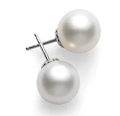 MIKIMOTO 7-7.5mm Akoya Cultured Pearl Stud Earrings in 18K White Gold (A+)