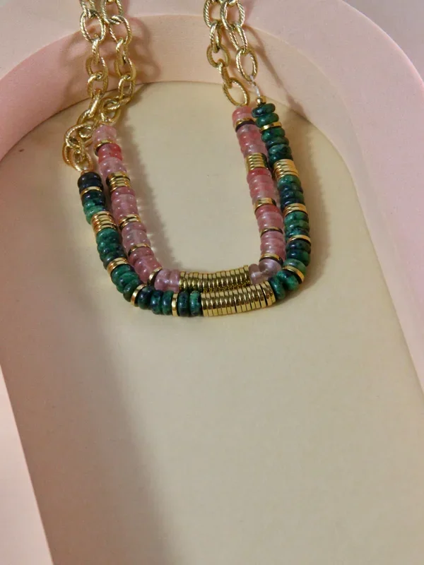 MILEY necklace – Women’s necklace with semi-precious stone chains