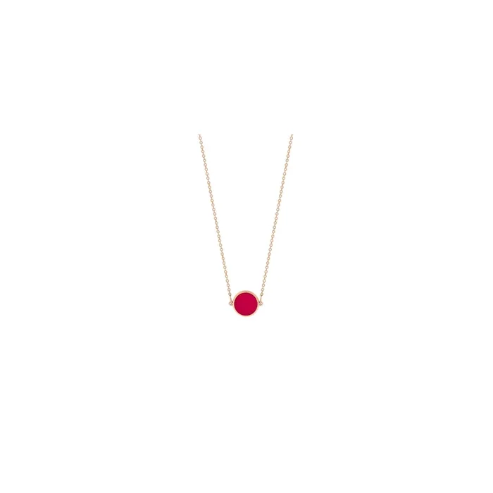 Mini Ever Ginette NY necklace coral pink gold, necklace for women – Lepage