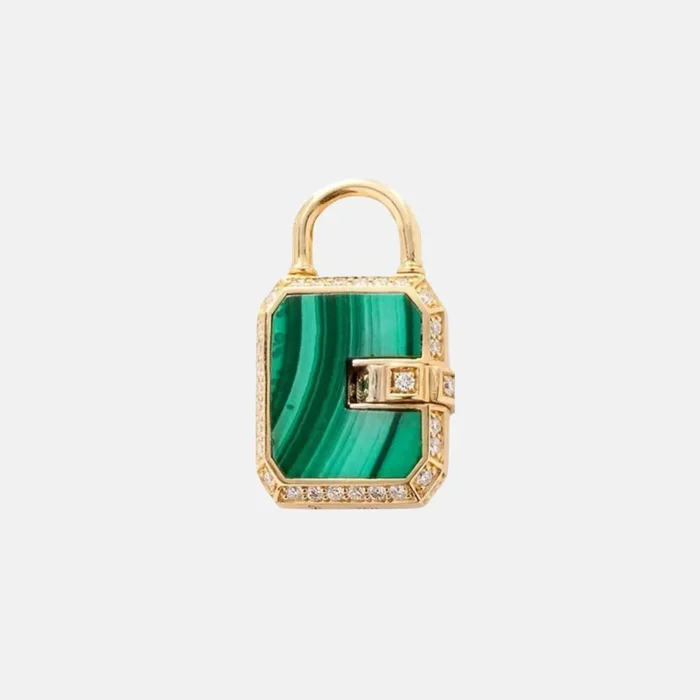 Mini Padlock, Malachite