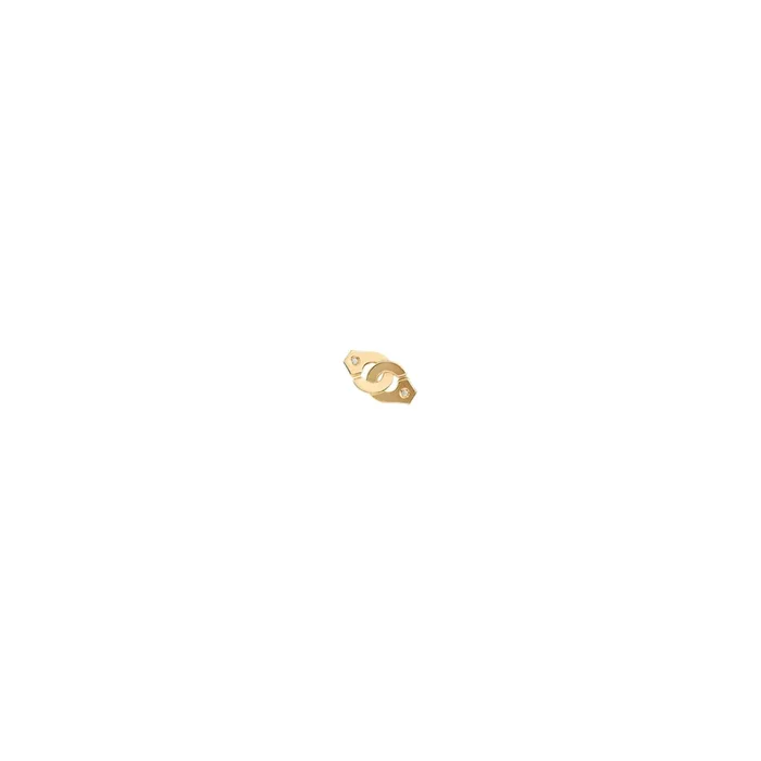 Mono earring Menottes dinh van R8 in yellow gold and diamonds 867411U – Lepage