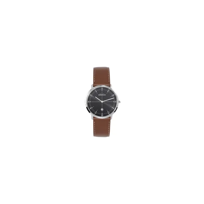 Montre Herbelin City cadran noir cuir gold 38,7 mm 1951503GO – Lepage