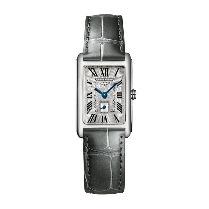 Montre Longines DolceVita quartz bracelet cuir gris L52554713 – Lepage