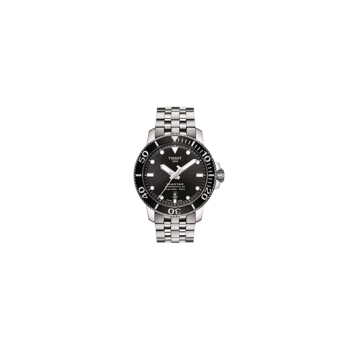 Montre Tissot T-Sport Seastar 1000 Powermatic 80 noir sur acier 43 mm T1204071105100 – Lepage