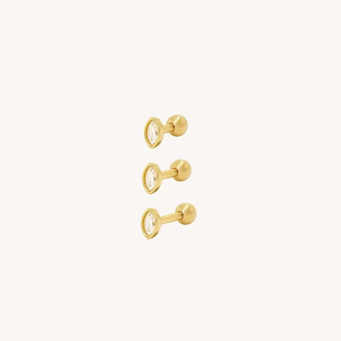 Moon Navette Diamond Piercing