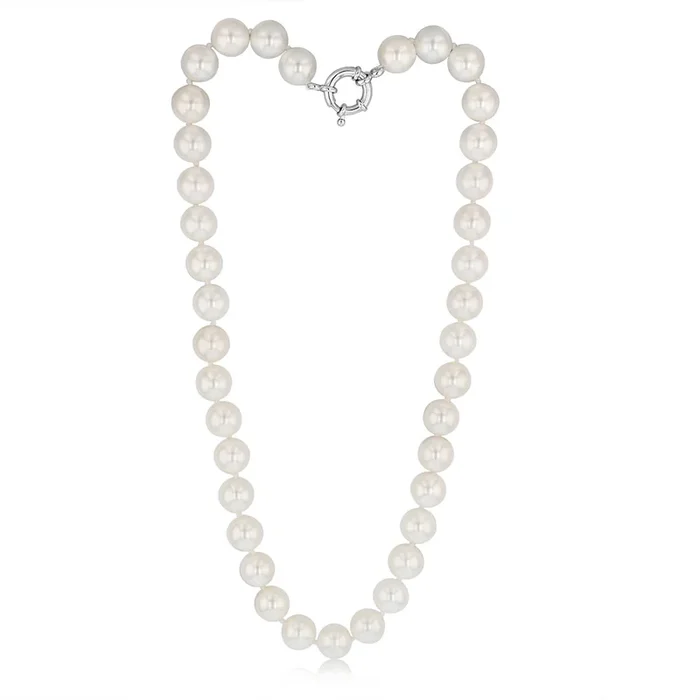 Mother of Pearl Necklace 40cm with Sterling Silver Clasp