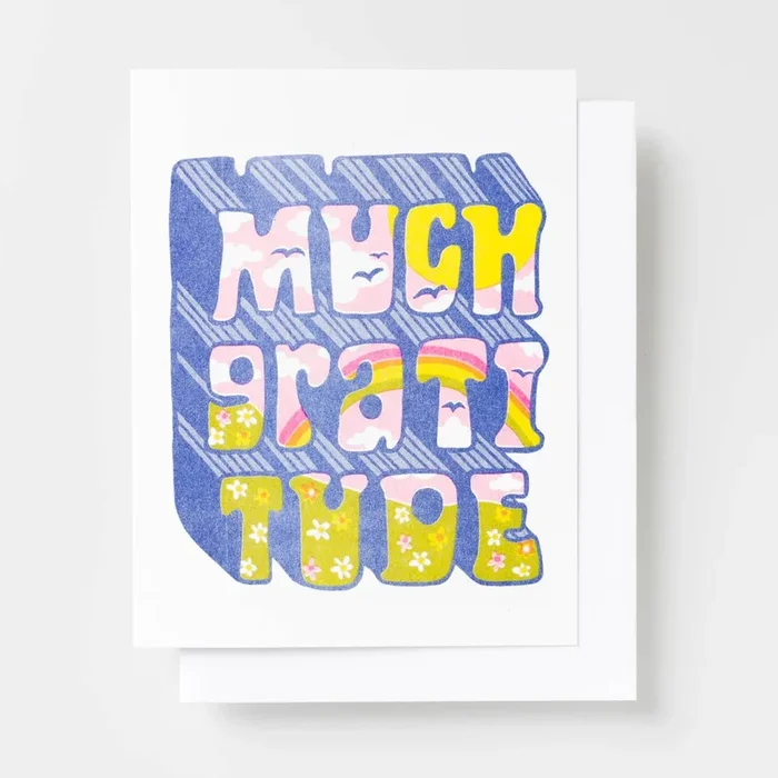 Much Gratitude – Risograph Card