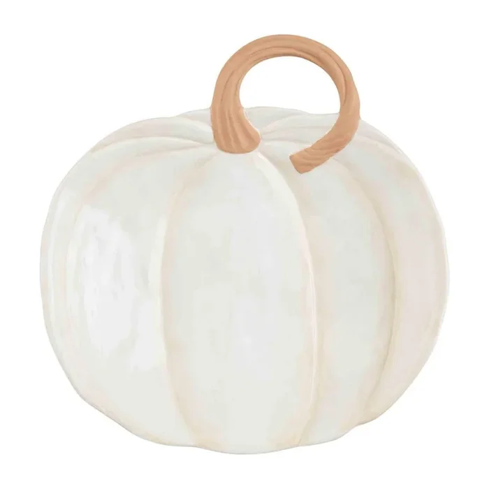 Mud Pie White Pumpkin Bowl