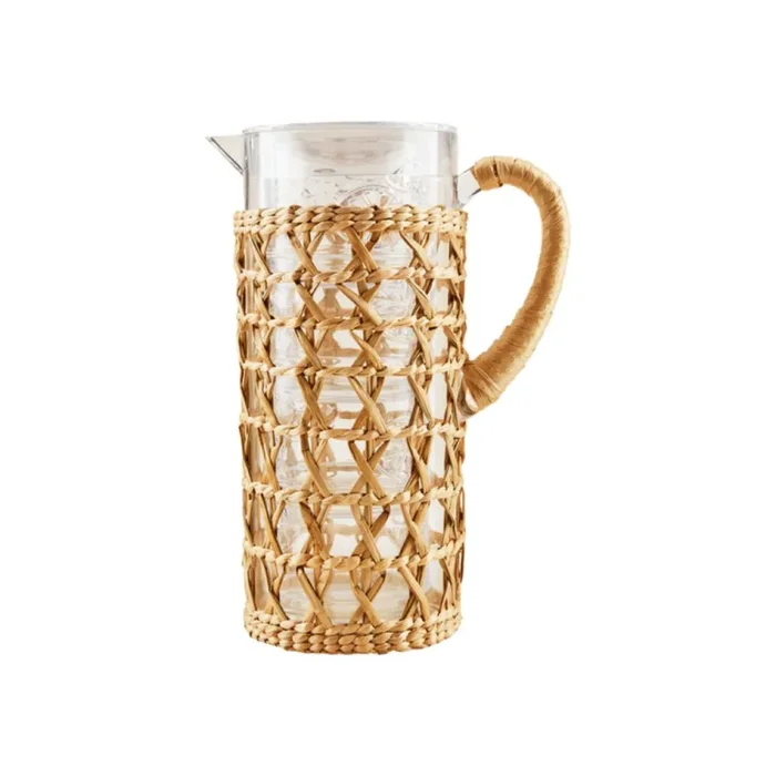 Mud Pie Woven Acrylic Pitcher Set – 5-Piece Set