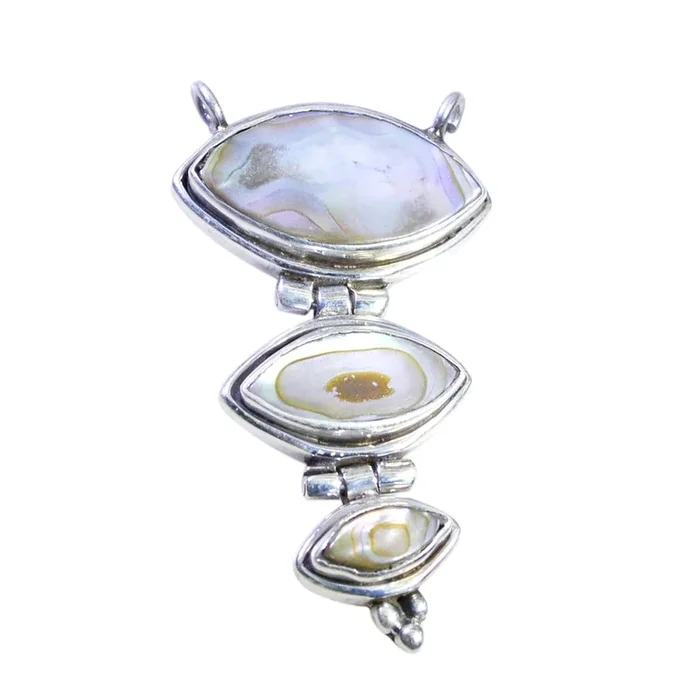 Multi Stone Essential Moroccan 92.5 Silver Trilogy Genesis Luxurious multicolor Pendant Jewellery