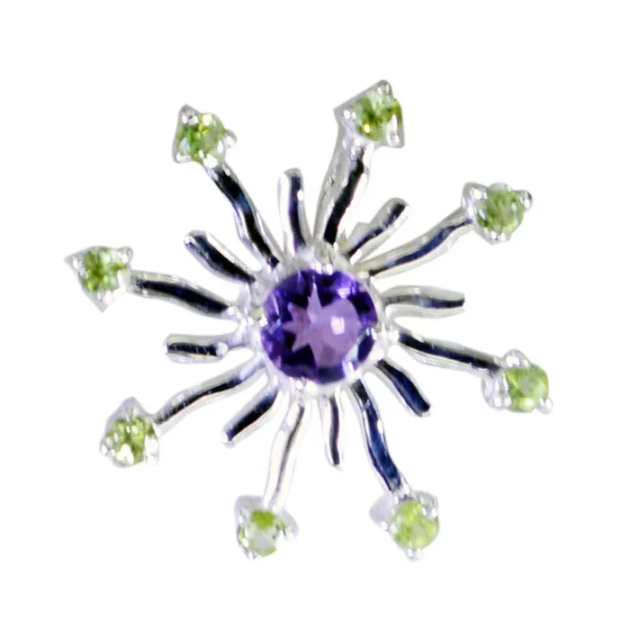 Multi Stone Essential Moroccan 925 Silver multiple Abigail Luxurious multicolor Pendant Jewelry