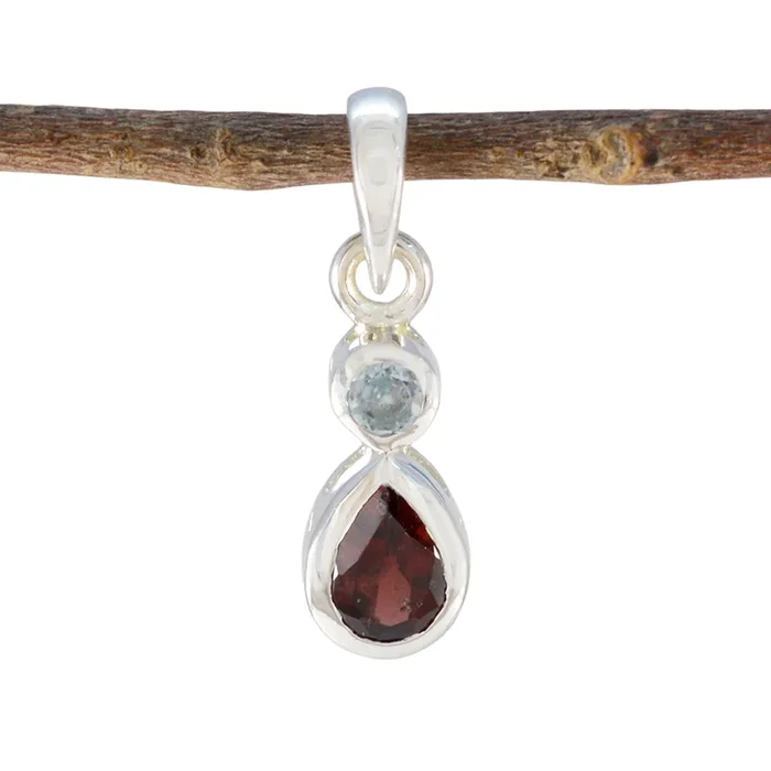 Multi Stone Minimalist Korean 925 Silver Toi et Moi Ying Abstract multicolor Pendant Jewelry
