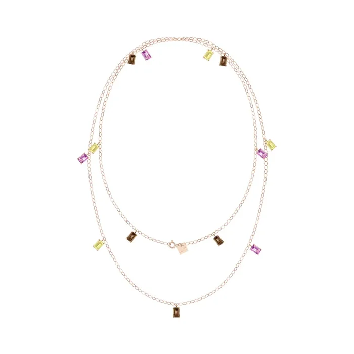 Necklace Ginette NY Cocktail sautoir in rose gold | Lepage