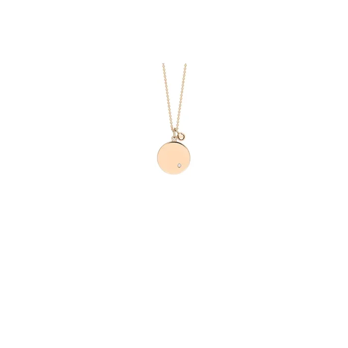 Necklace Ginette NY Mini Ever Disc rose gold diamond MEV1 – Lepage