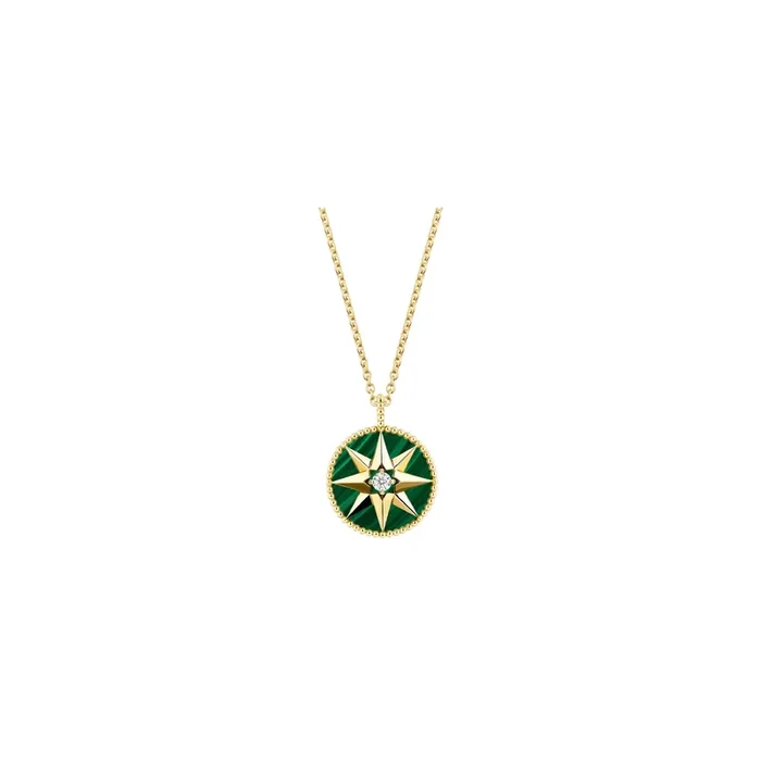 Necklace medallion malachite Dior Rose des Vents JRDV95053 – Lepage