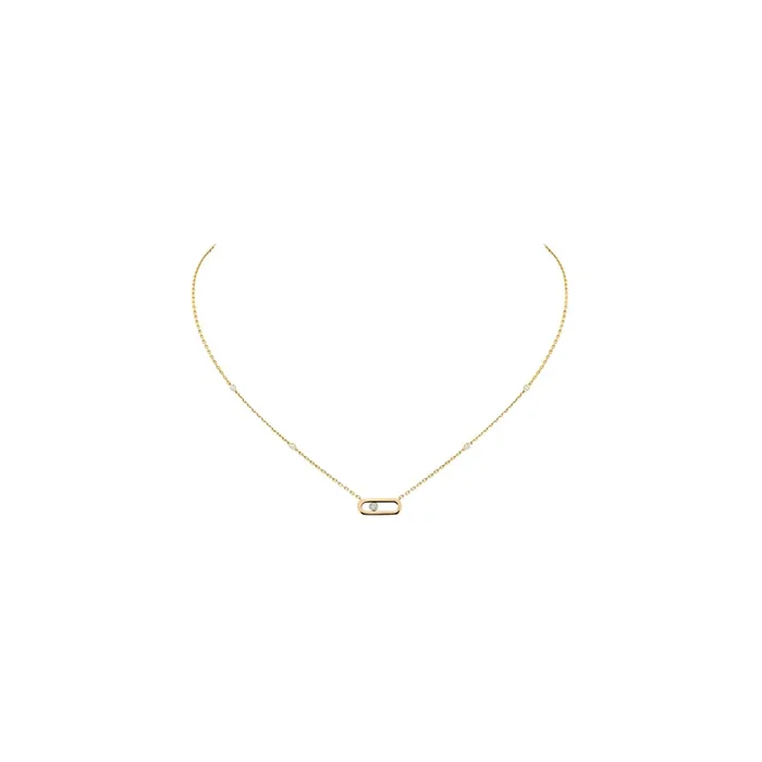 Necklace Messika Move Uno in yellow gold and diamonds – Lepage