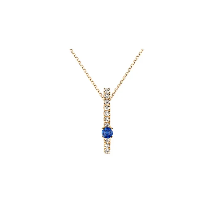 Necklace woman pink gold sapphire diamonds Wabi Sabi GI2162RZB – Lepage
