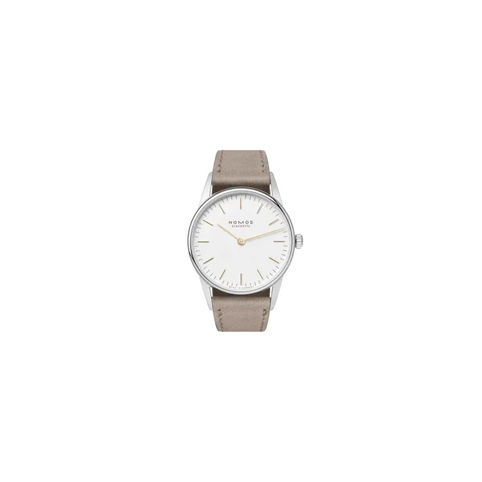 Nomos Orion 33 Duo mechanical watch in beige leather 32.8 mm 319 – Lepage