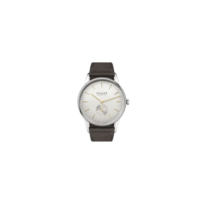 NOMOS Orion 38 Silver manual watch steel back 38 mm 378 – Lepage