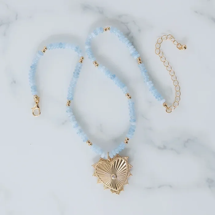 Ocean Love and Heart Necklace