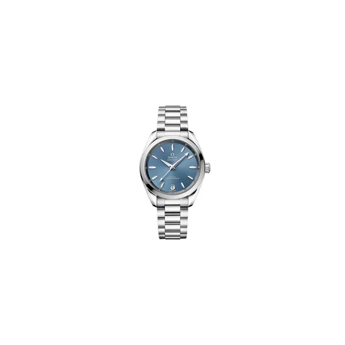 Omega Aqua Terra 150m blue dial steel bracelet 34 mm – Lepage