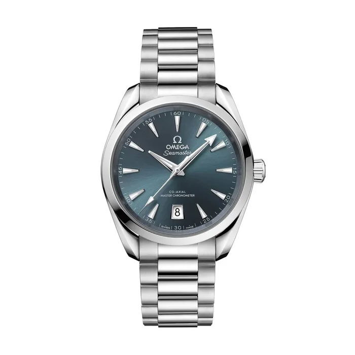Omega Aqua Terra 150m blue dial steel bracelet 38 mm – Lepage