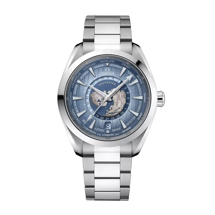 Omega Aqua Terra 150M GMT Worldtimer Summer Blue – Lepage