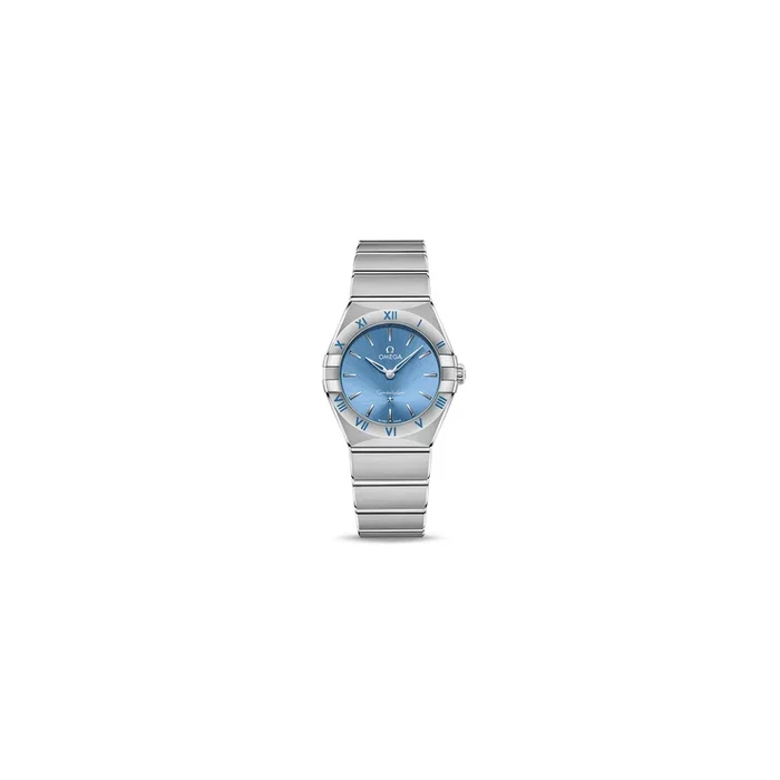 Omega Constellation Quartz watch blue dial steel bracelet 28 mm – Lepage