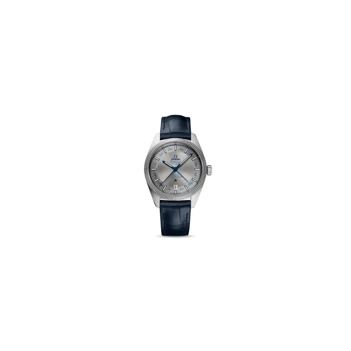 Omega Globemaster Master Co-Axial calendrier annuel cuir bleu 41 mm