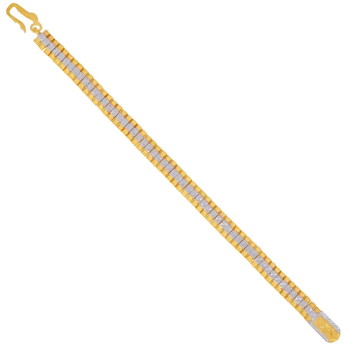 Opulent Fancy Two tone Bracelet in 22K Gold