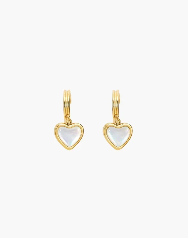 Orecchini a Cuore Perlescenti