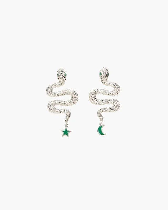 Orecchini Snake in Argento