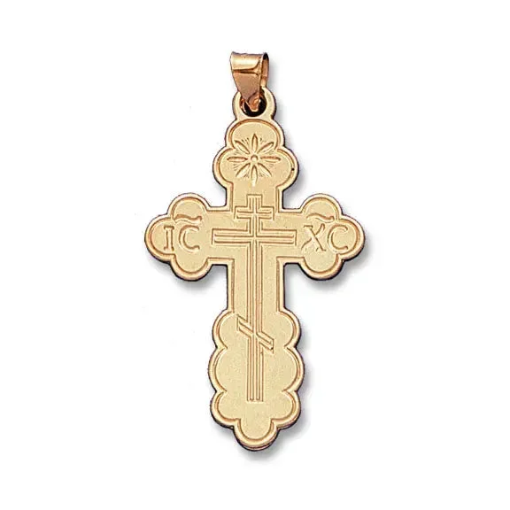 Orthodox Cross 14K Yellow – Solid
