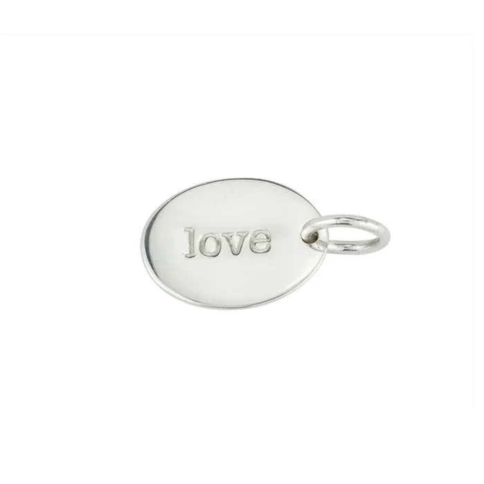 Oval Love Charm in Silver – FINAL SALE