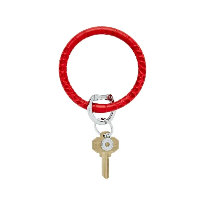 Oventure Cherry on Top Croc-Embossed – Leather Big O® Key Ring