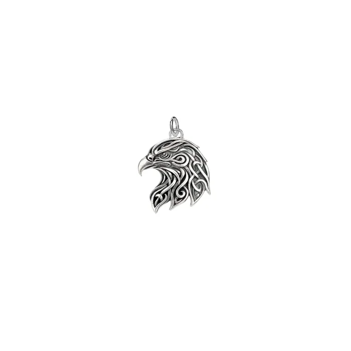 Oxidized Silver Eagle Charm