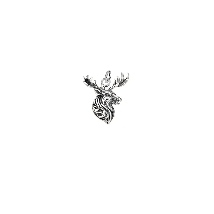 Oxidized Silver Moose Charm