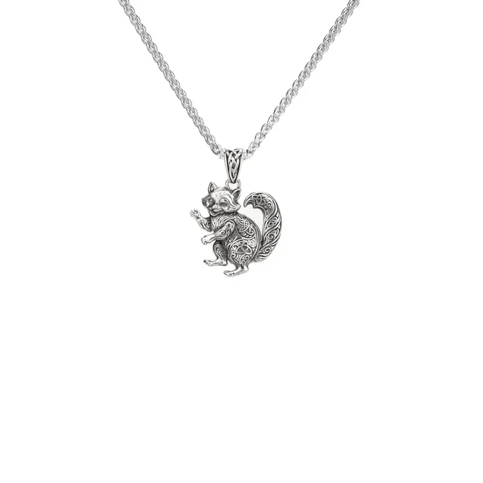 Oxidized Silver Raccoon Pendant