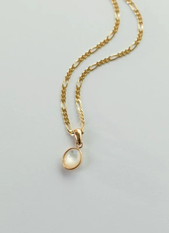 Parelmoer bedel 14k goud