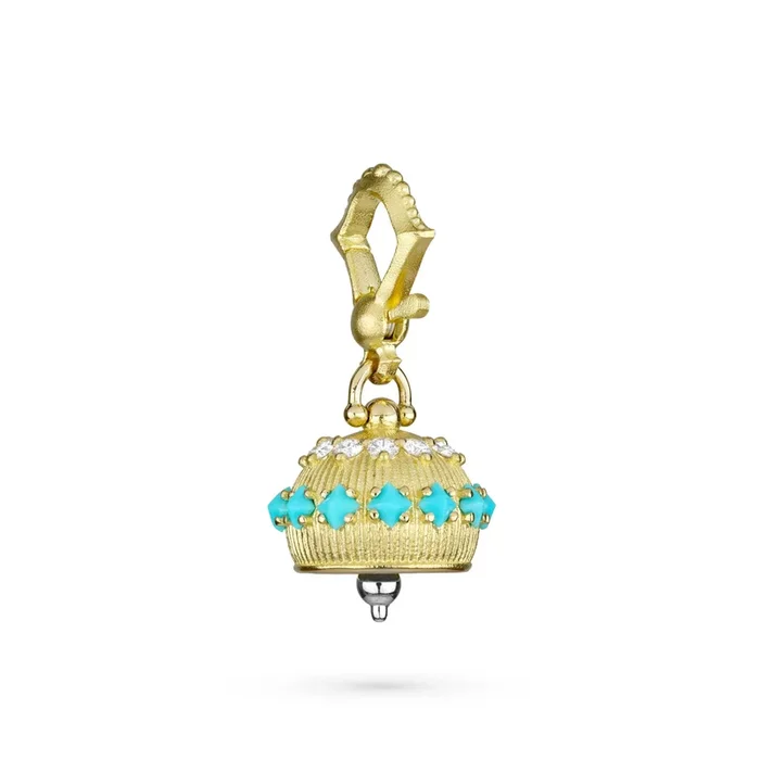 Paul Morelli Turquoise & Diamond Meditation Bell #2