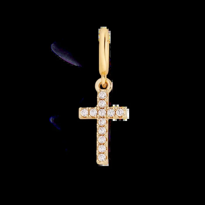 Pave Cross Charm