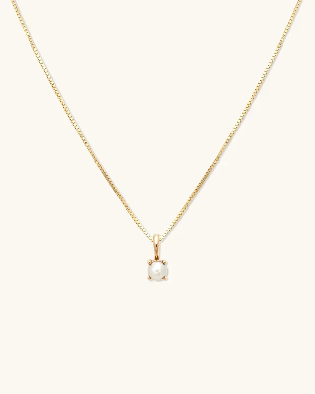 Pearl Birthstone Necklace